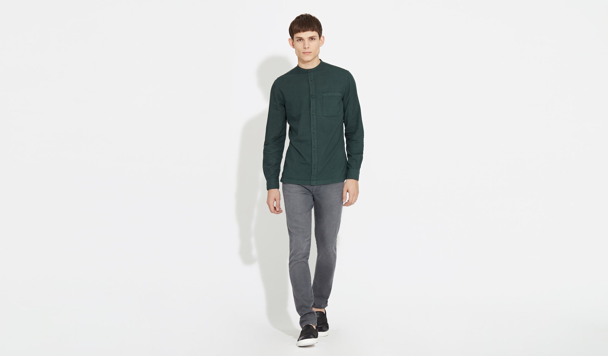 Arne | Forest-Green - Grandad Shirt