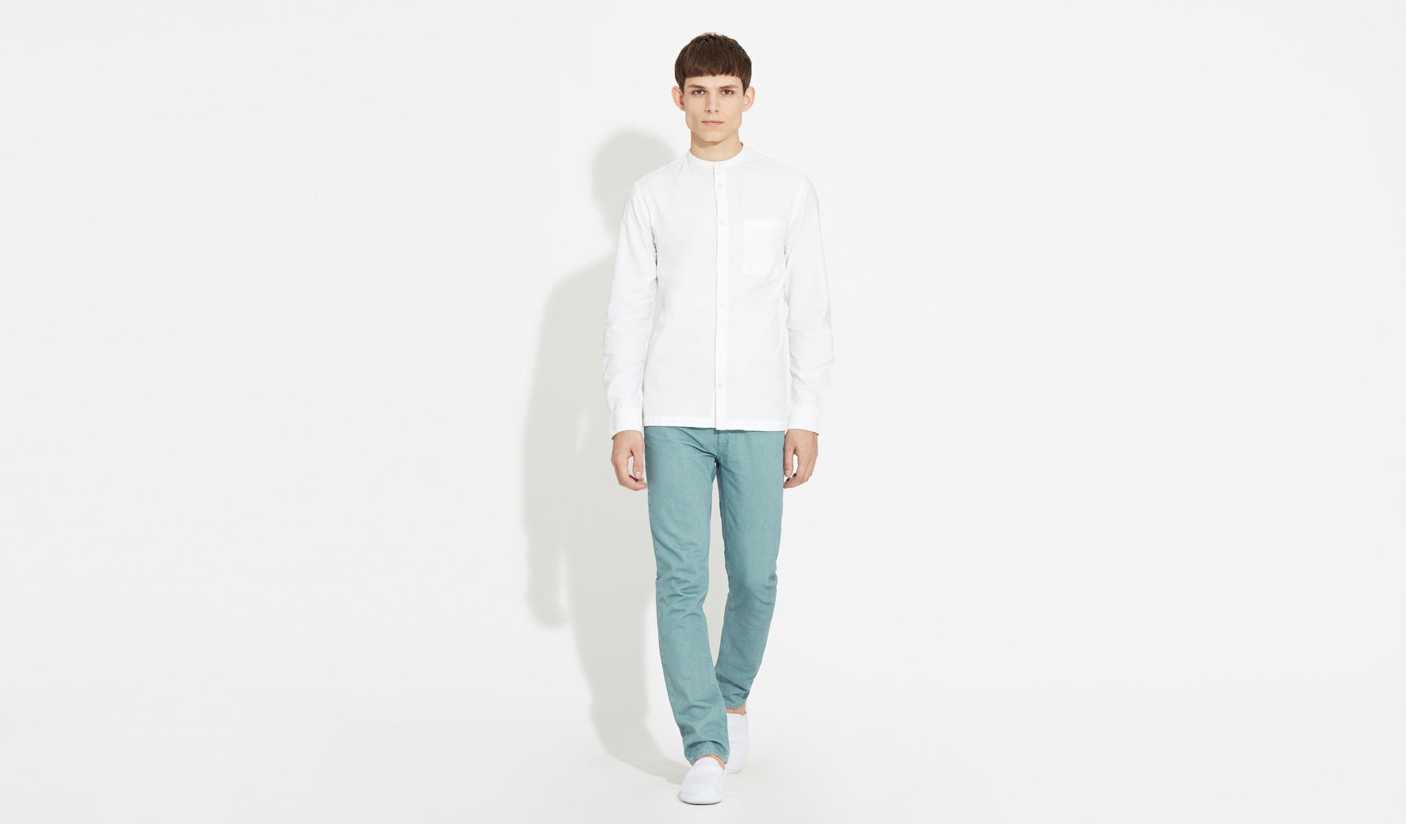 Arne | White - Grandad Shirt