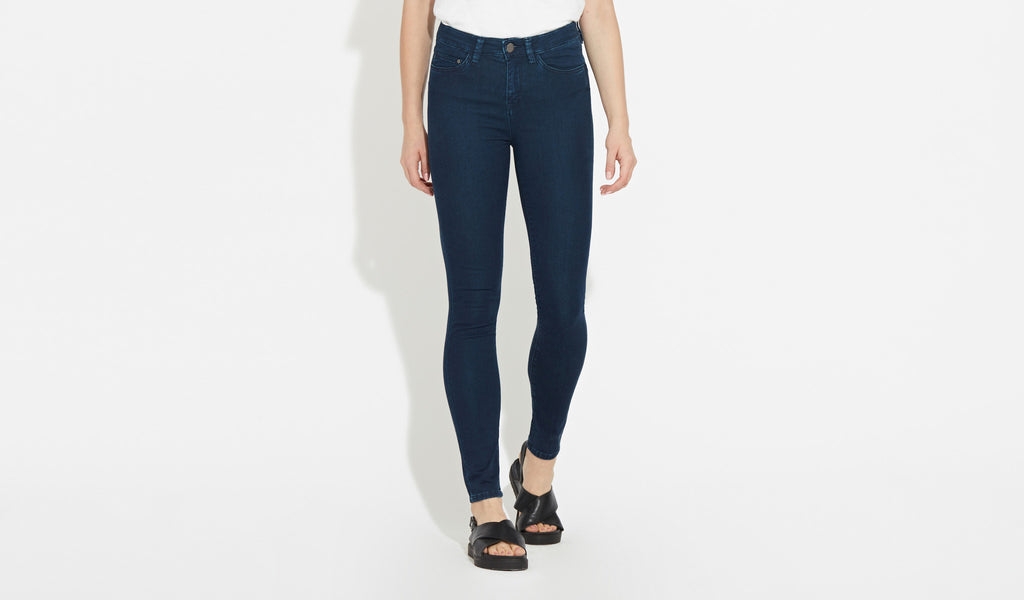 Asa | Mid Rise Skinny - Solid Navy