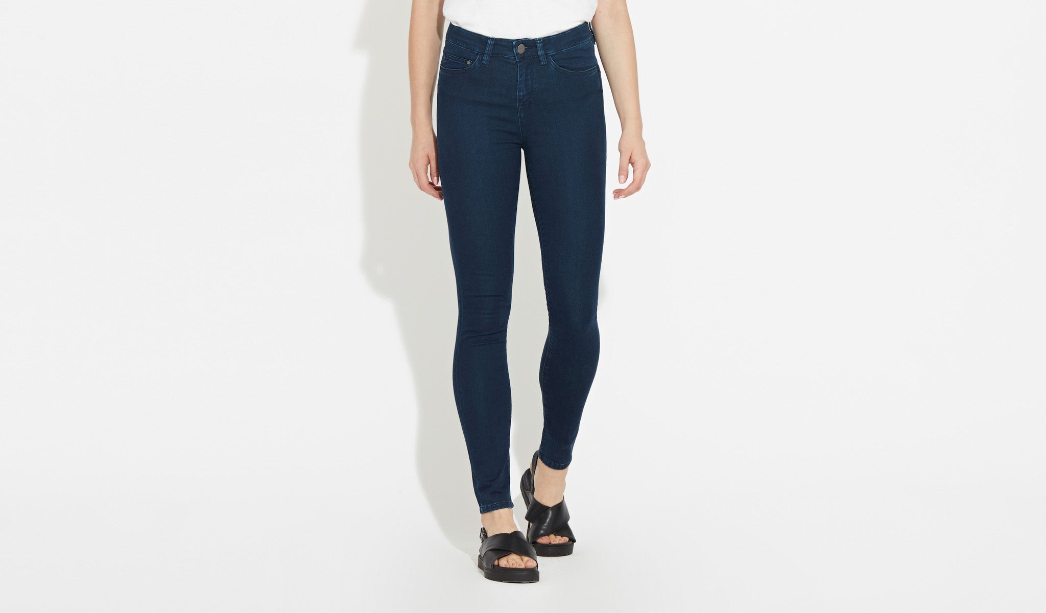 Mid Rise Skinny - Solid Navy