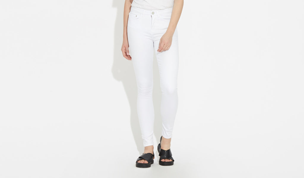 Asa | Mid Rise Skinny - White