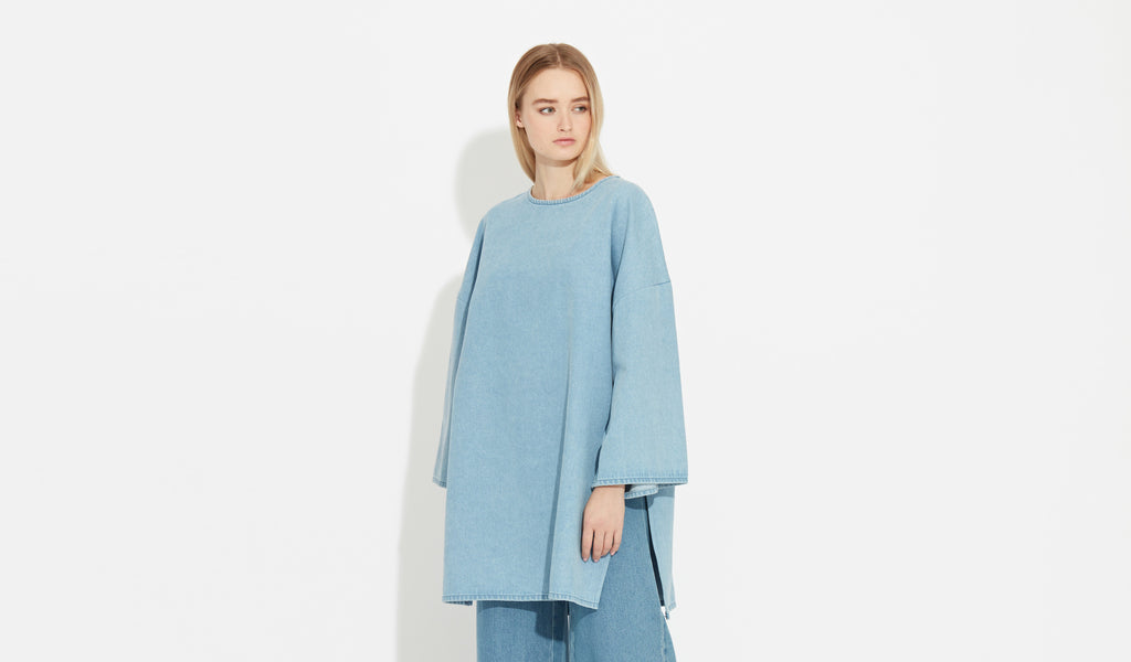 Bea | Allie-Blue - Oversized T-Shirt