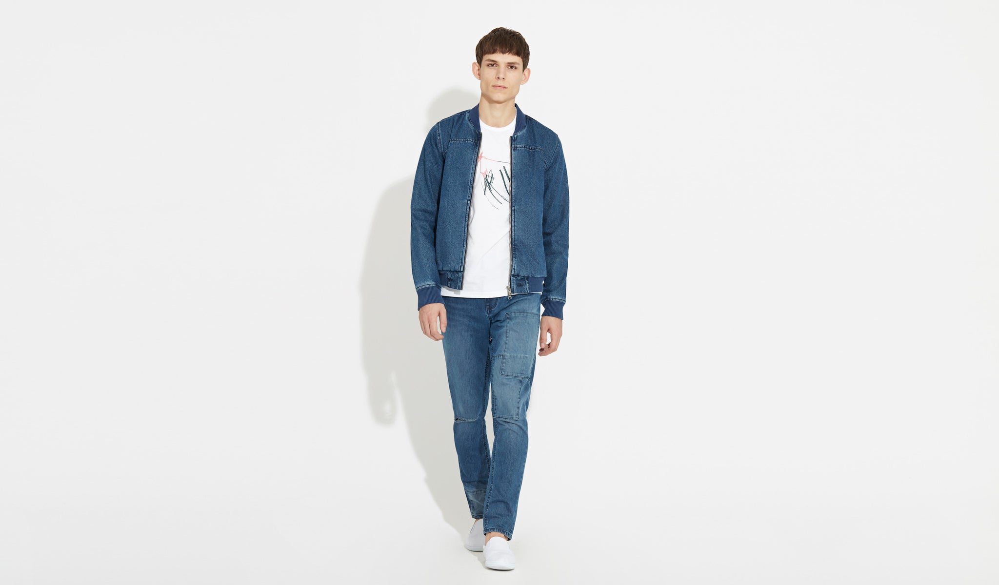 Jorgen | Peel-Blue - Denim Bomber Jacket
