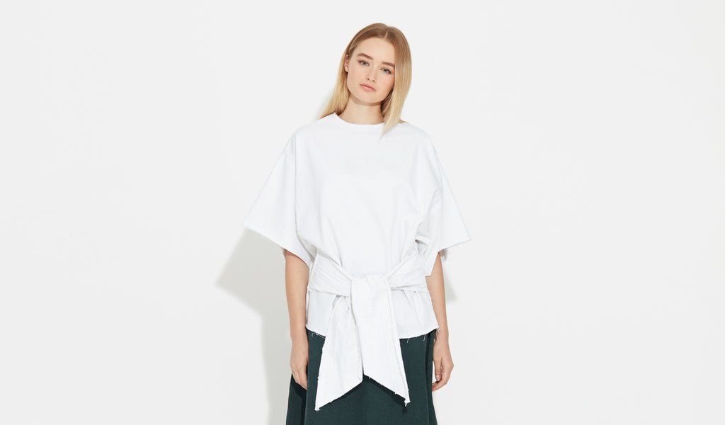 Katya | White - Belted Top